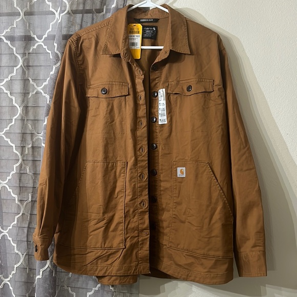 Carhartt Tops - LOOSE FIT MIDWEIGHT TWILL LONG-SLEEVE JERSEY-LINED SHIRT size 1x